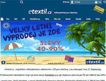Tablet Screenshot of etextil.cz
